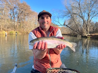 Trophy Rainbow Trout drift boat fly fishing trips