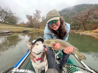 Trophy Rainbow Trout drift boat fly fishing trips