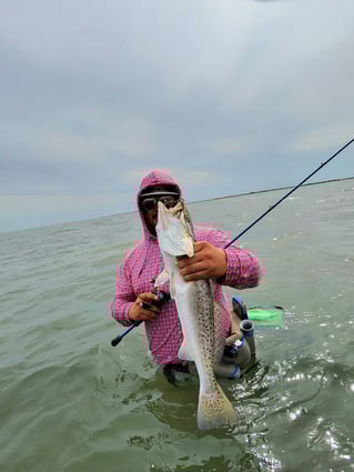 Wade fishing with artificial lures 