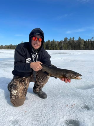 Ice Fishing In North Woods