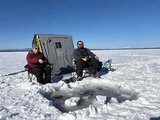 Ice Fishing In North Woods