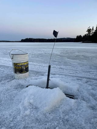 Ice Fishing In North Woods