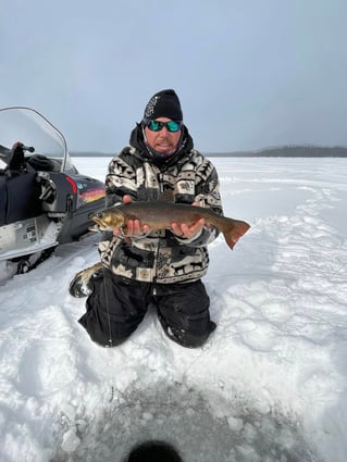 Ice Fishing In North Woods