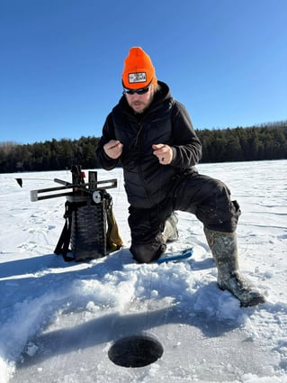 Ice Fishing In North Woods
