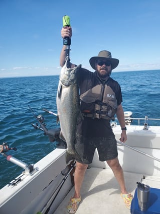 Chinook Salmon Fishing in Whitby, Canada