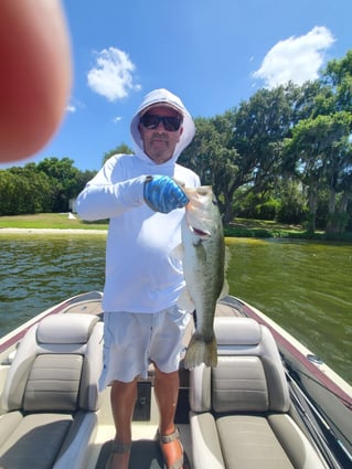 Largemouth bass fishing