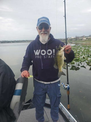 Largemouth bass fishing