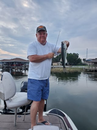 Largemouth bass fishing