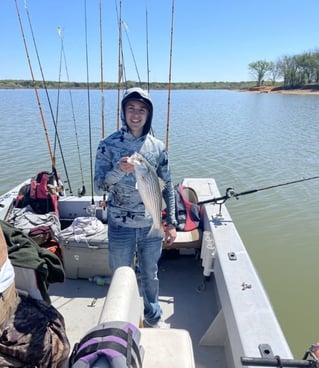 Striped Bass Fishing in Pottsboro, Texas