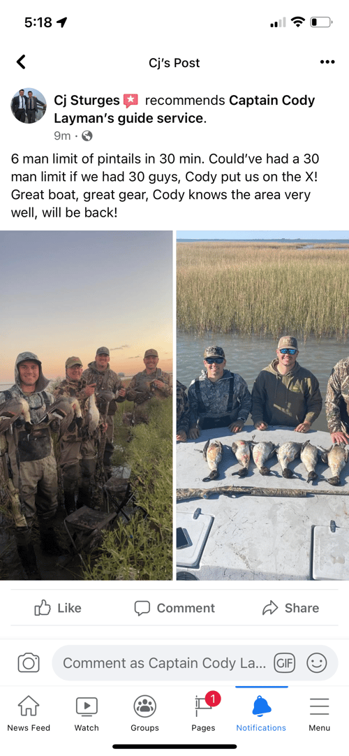 Texas marsh and bay duck hunting 