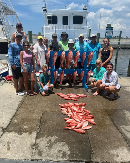 Red Snapper Bottom Fishing Fun in PCB - 53'