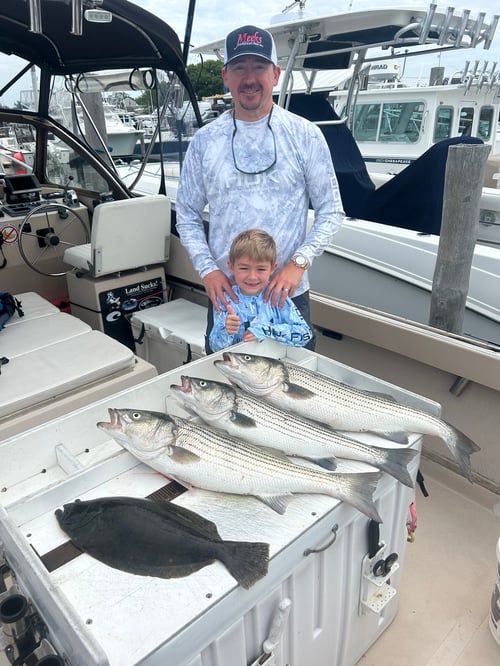 Flounder, Striped Bass Fishing in Hampton Bays, New York