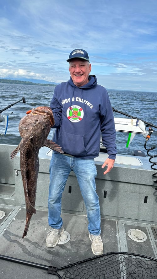 Salmon fishing on beautiful Puget Sound near Seattle
