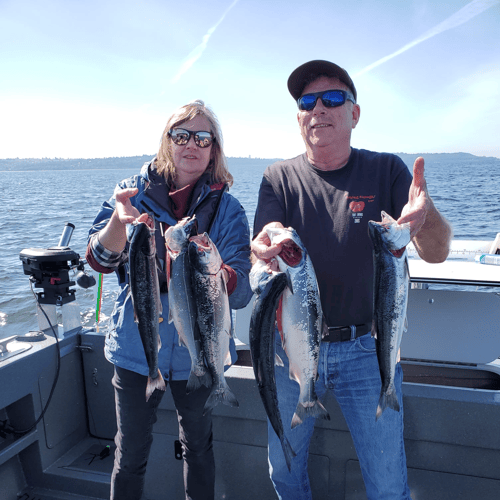 Afternoon Salmon Fishing On Beautiful Puget