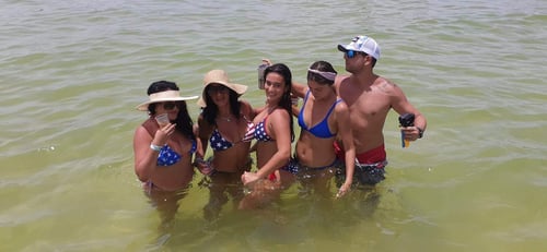 Leisure cruise, Sandbars, Fun time.