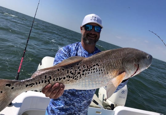 world record leopard redfish caught with captain rodney H