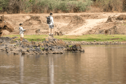 fishing near baboons