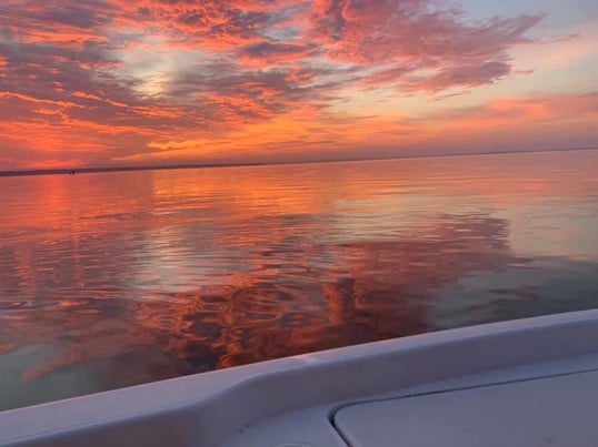 lake livingston fishing sunset