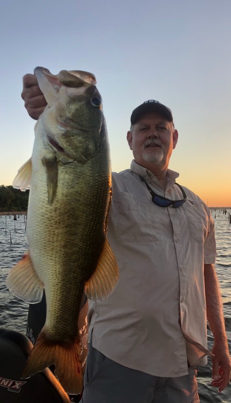 sunset bass fishing