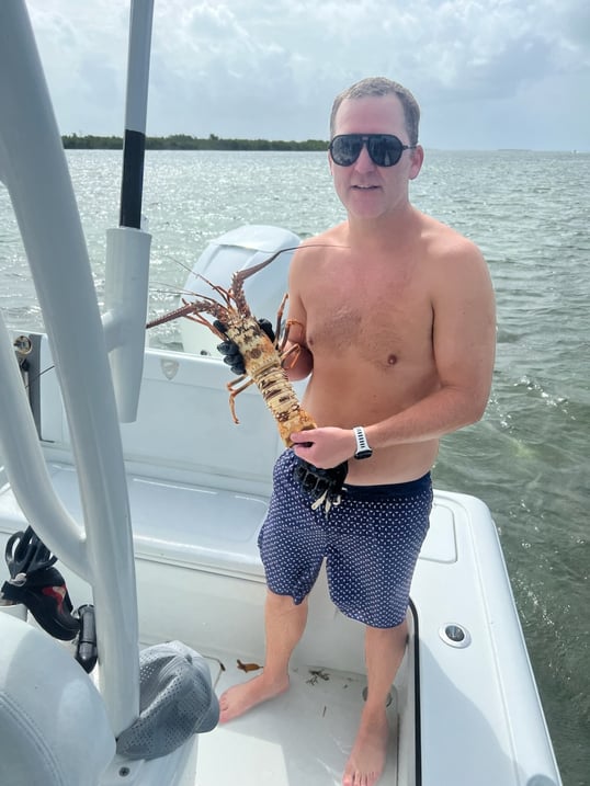 Albino Lobster Caught With Captain John