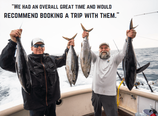 Fishing review of captain experiences tuna offshore trip