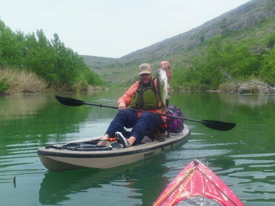 brazos river kayak fishing