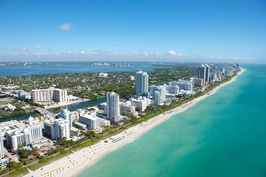 Miami FL drone shot