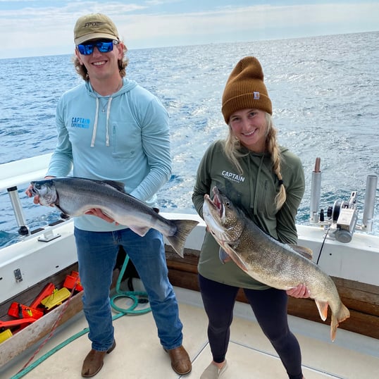 King Salmon and Lake Trout On Lake Michigan