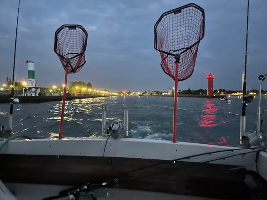 Early Start Fishing Lake Michigan