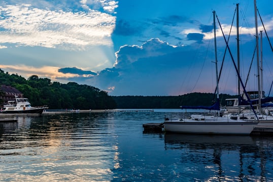 Boat On River In Tennessee