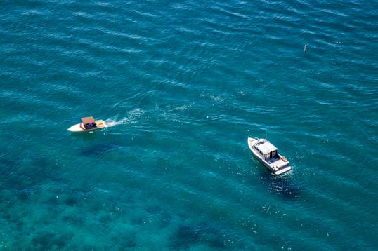 Boats on Lake Tahoe in Nevada