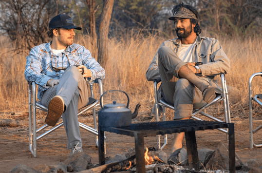 Sitting by the fire in tanzania