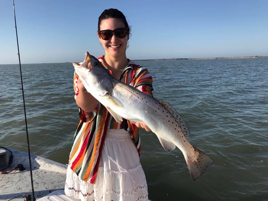 Speckled Trout Caught Near Rockport, Texas