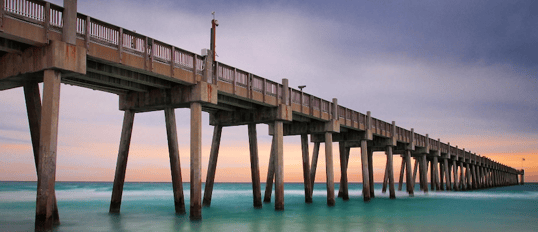Sunset At A Pier In Pensacola FL